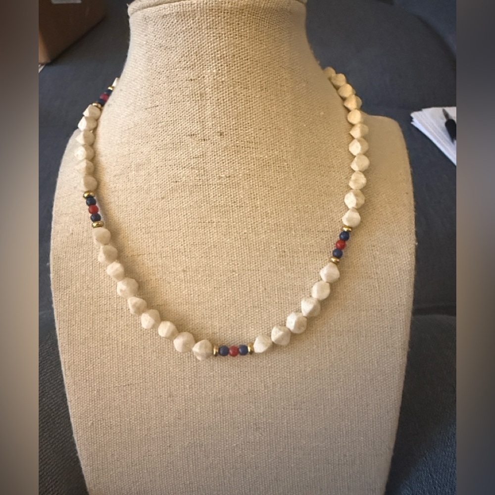 Monet Vintage Beaded Necklace Signed.